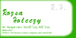 rozsa holeczy business card